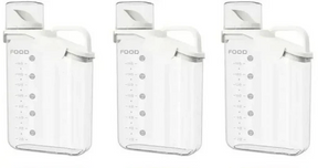 Pote Hermético em Acrílico dispenser para Grãos Sabão em pó e liquido com tampa Copo Medidor dosador