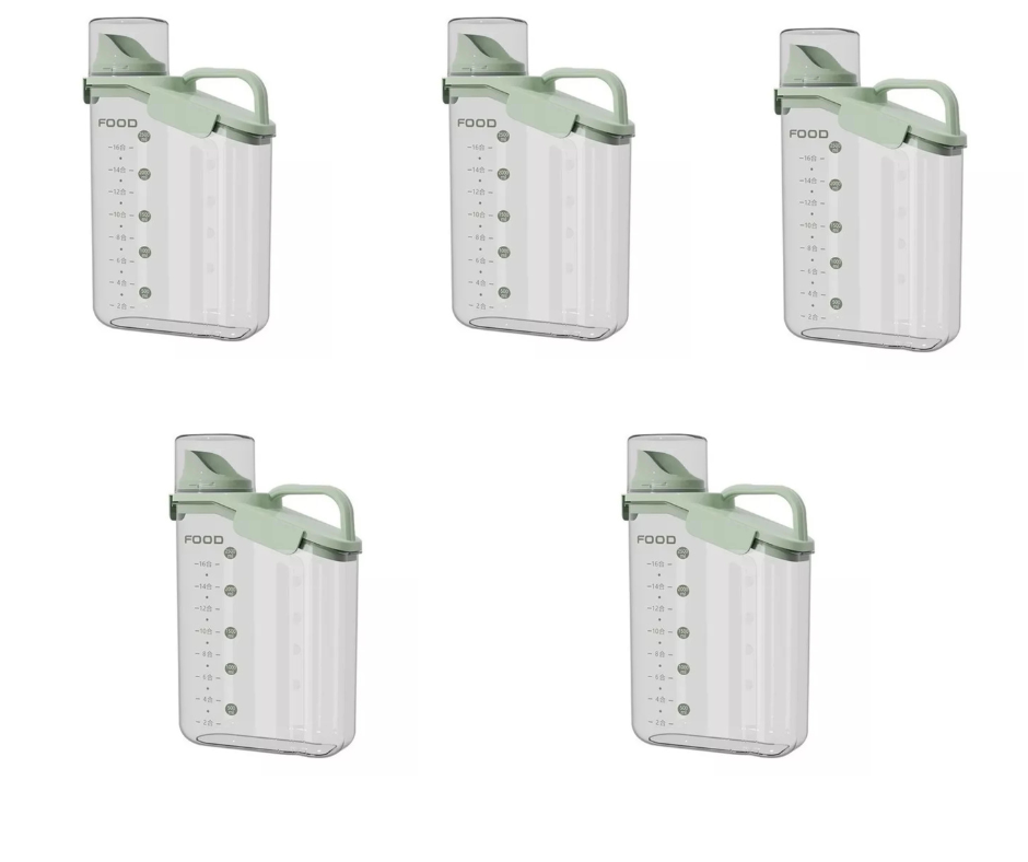 Pote Hermético em Acrílico dispenser para Grãos Sabão em pó e liquido com tampa Copo Medidor dosador