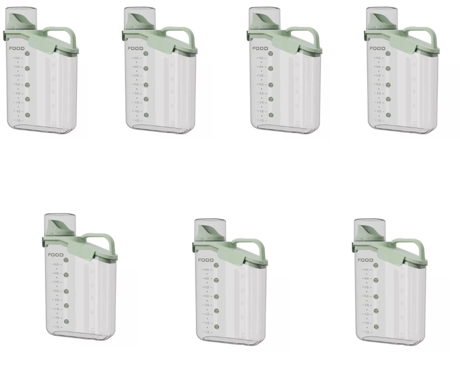 Pote Hermético em Acrílico dispenser para Grãos Sabão em pó e liquido com tampa Copo Medidor dosador