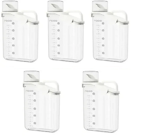 Pote Hermético em Acrílico dispenser para Grãos Sabão em pó e liquido com tampa Copo Medidor dosador