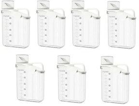 Pote Hermético em Acrílico dispenser para Grãos Sabão em pó e liquido com tampa Copo Medidor dosador