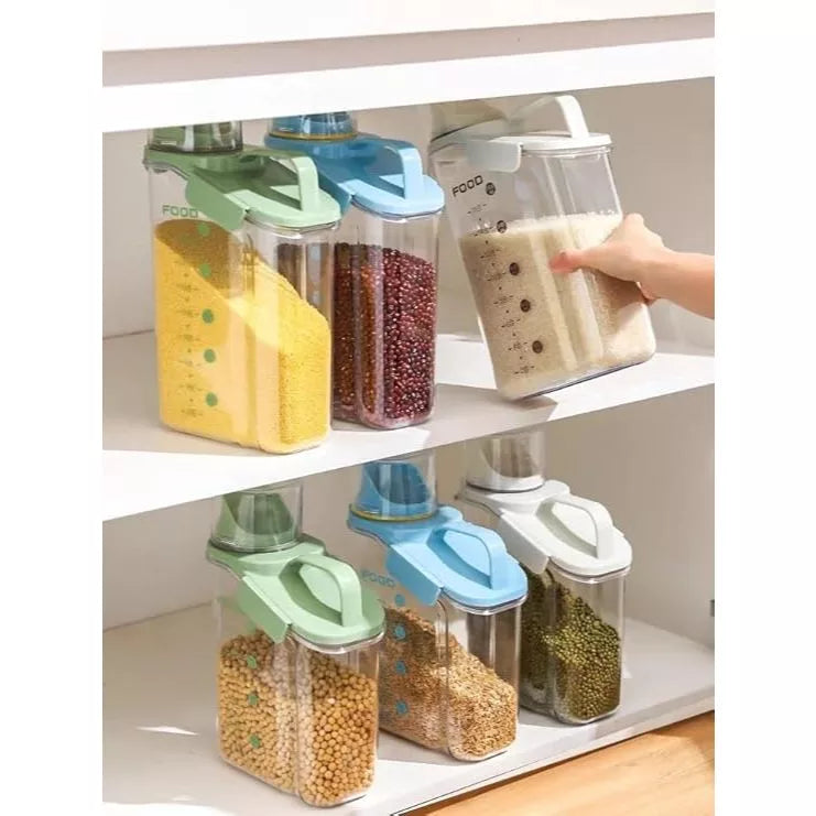 Pote Hermético em Acrílico dispenser para Grãos Sabão em pó e liquido com tampa Copo Medidor dosador