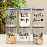 KIT POTES PERSONALIZADOS HERMÉTICO 6 UN SEAL 1,00L